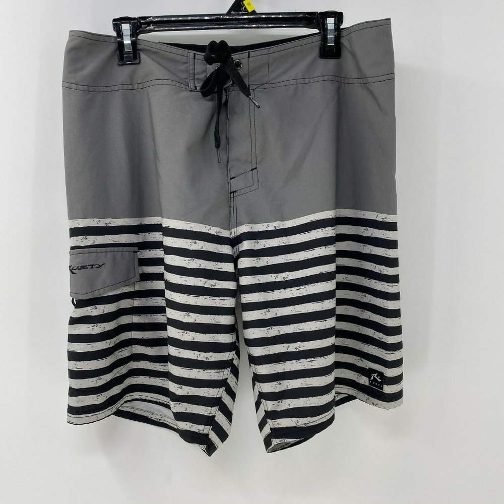 Rusty Swim Surf Trunks Board Shorts Size 34 Gray
